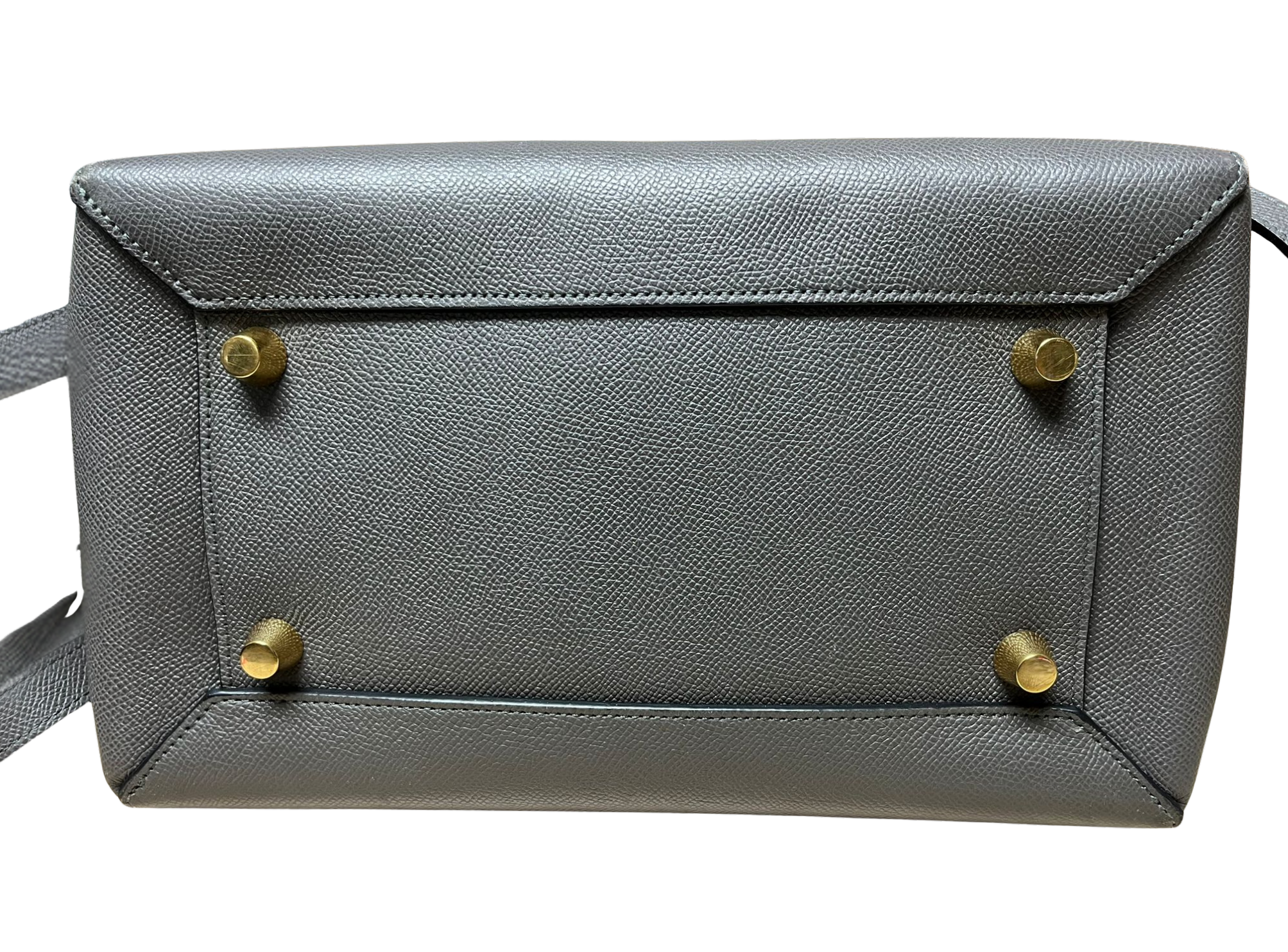 Celine Micro Belt Bag Grey Grained Calfskin Leather