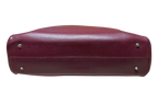 Vintage Christian Dior Bowling Style Leather Handbag Burgundy