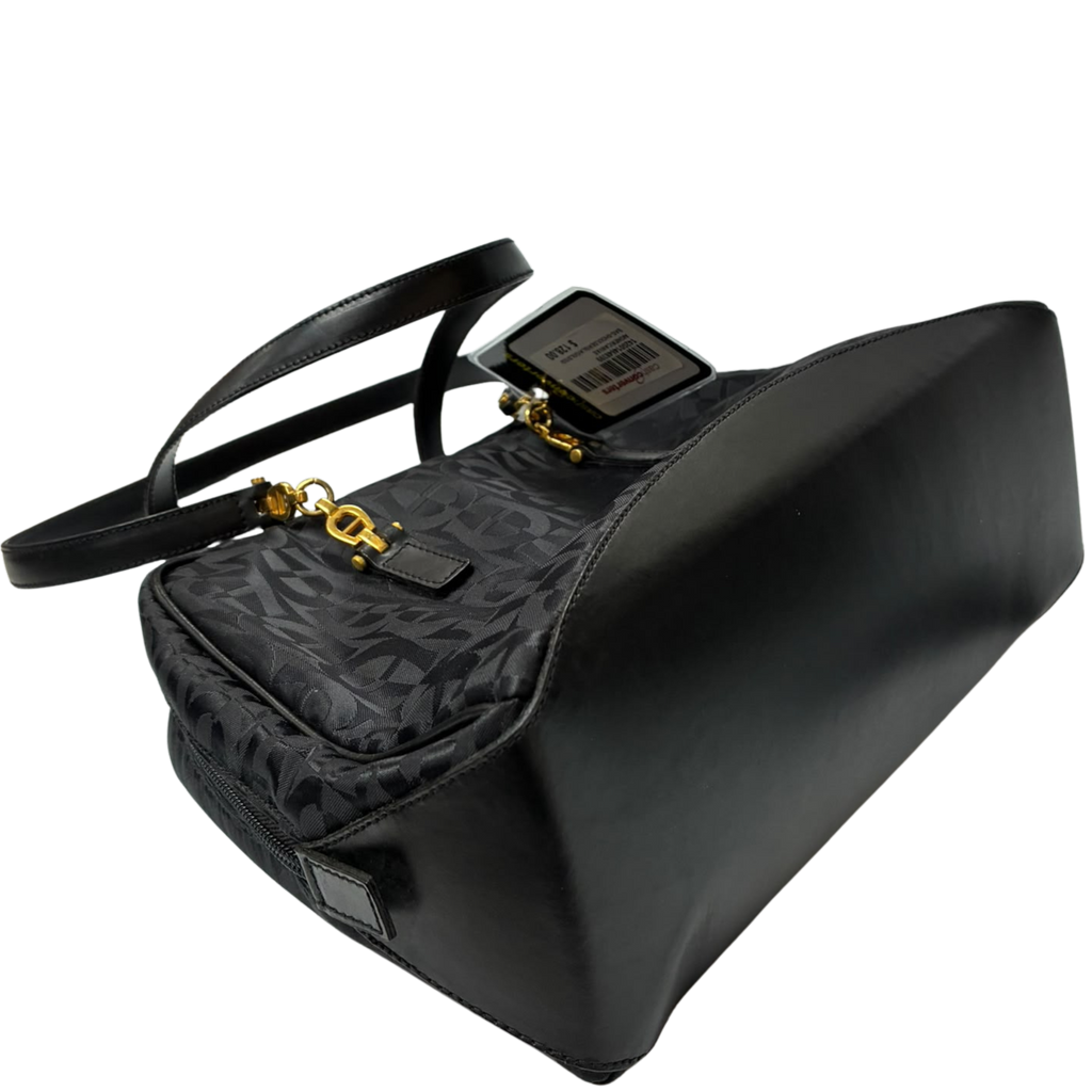 Aigner Vintage Monogram Jacquard Handbag Satchel
