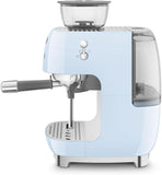Smeg EGF03PBUK Espresso Coffee Machine with Grinder Pastel Blue Handle Rusty