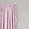 Lush Decor Reyna Ruffle Window Curtain Panel Set, Pair, 54" W x 84" L, Lilac - Flowy Curtain Set - Romantic Ruffle Curtains for Bedroom, Living room, or Dining Room - Farmhouse & Cottage Home Decor