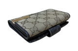 Gucci 257015 Beige GG Canvas French Flap Wallet
