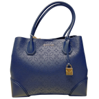 Michael Kors Mercer Gallery Perforated Centre Zip Tote Bag Admiral Blue