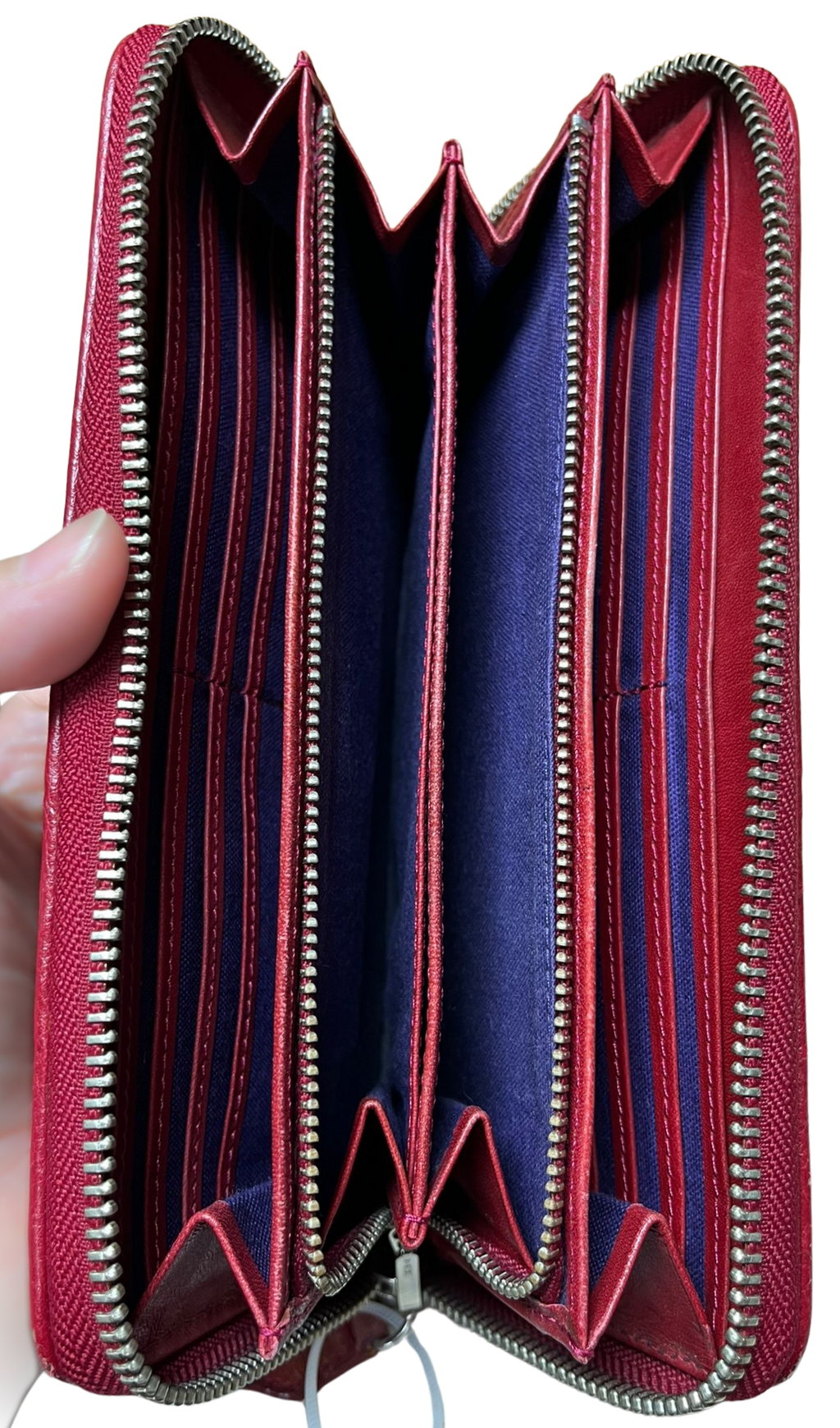 Vivienne Westwood Red Embossed Orb Long Wallet