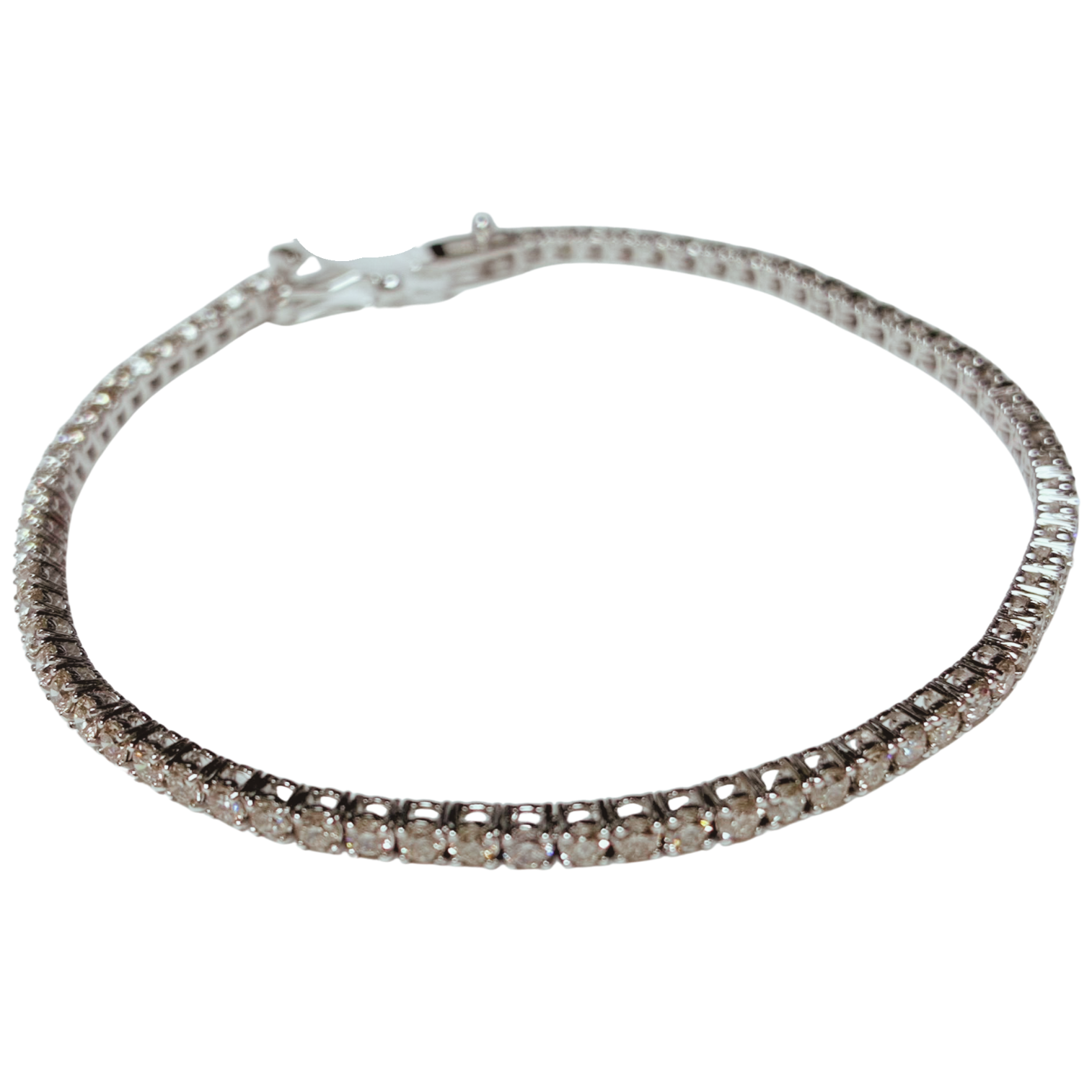 18K White Gold Diamond Tennis Bracelet