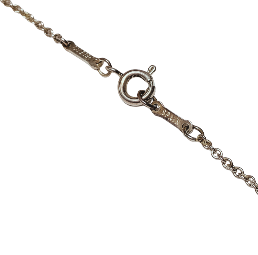 Tiffany And Co Atlas Open Square Pendant Necklace 6.8GM