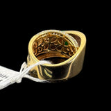 Jade Diamond 750 Yellow Gold Ring