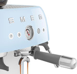 Smeg EGF03PBUK Espresso Coffee Machine with Grinder Pastel Blue Handle Rusty