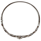 750WG Diamond Cluster Bangle 13GRAM