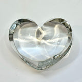 Baccarat Zinzin Clear Crystal Heart Paper Weight