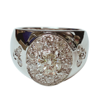750WG Mens Diamond Ring 0.72CTS 16.4GM