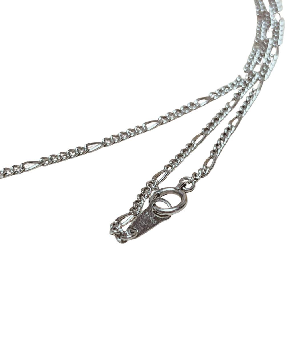 PT850 Necklace Blue Sapphire And Diamond Halo Pendant 7.8G