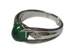 PT900 Emerald With Diamonds Ring 9.8G