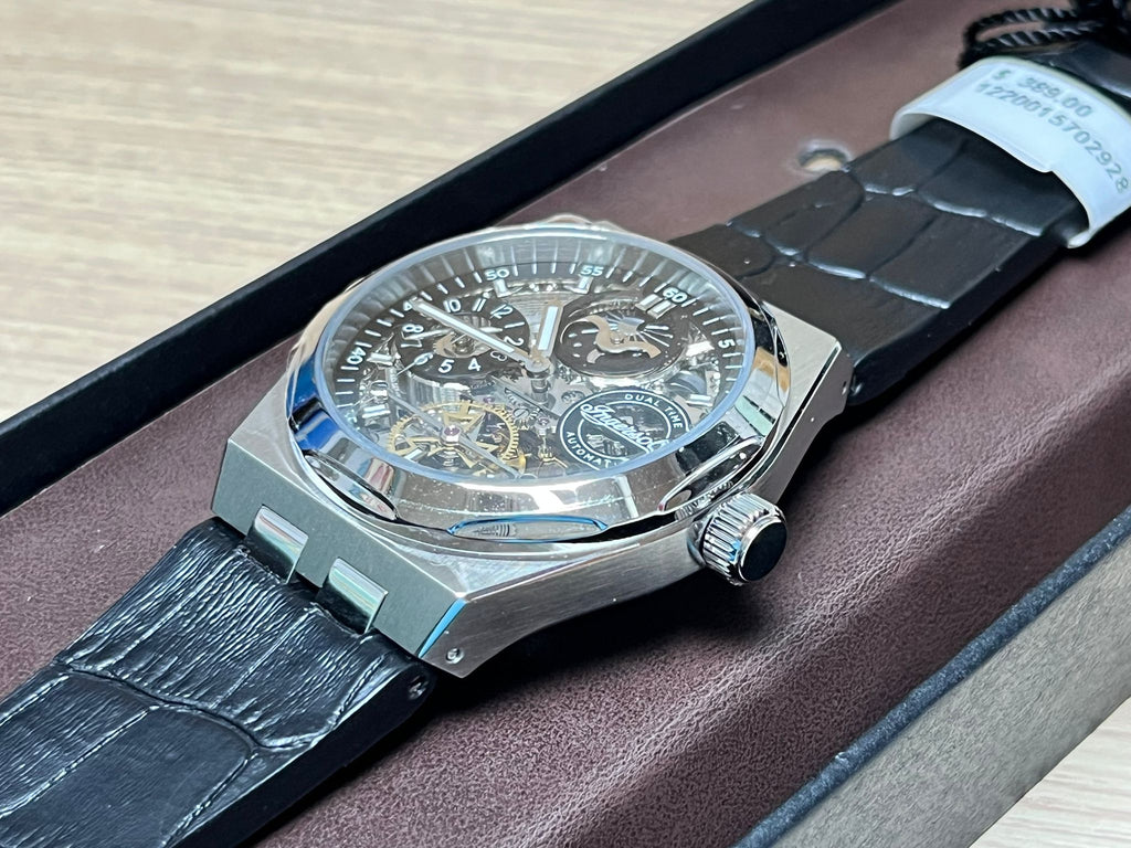 Ingersoll 1892 The Broadway Automatic Mens Watch With Black Dial And Black Leather Strap I12903