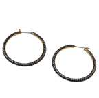 Swarovski Stone Hoop Blue Rose Gold Earrings
