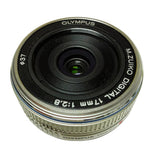 Olympus M Zuiko 17mm f/2.8 Lens Silver
