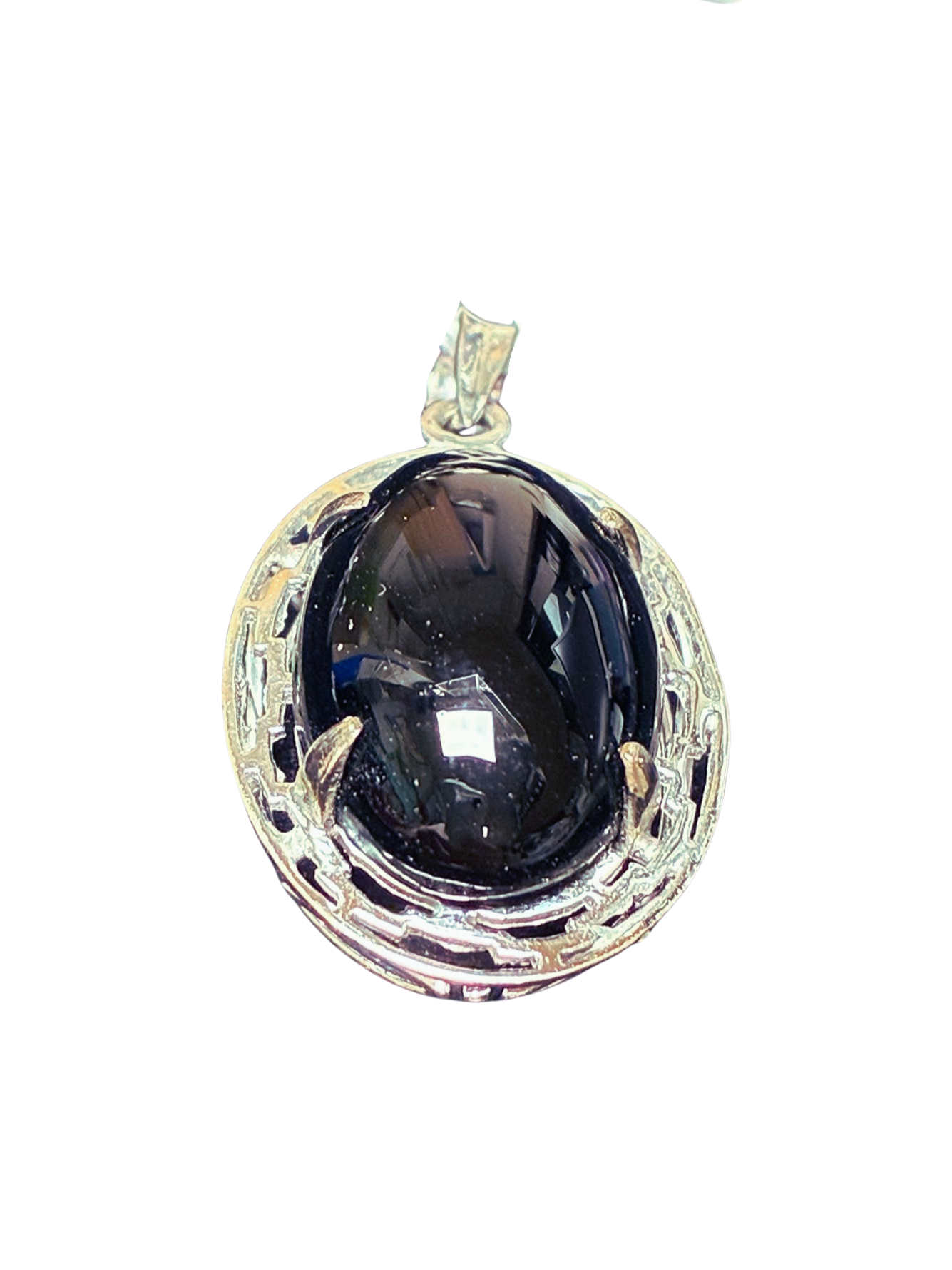 375WG Black Stone Pendant 4.0GM Secondary image