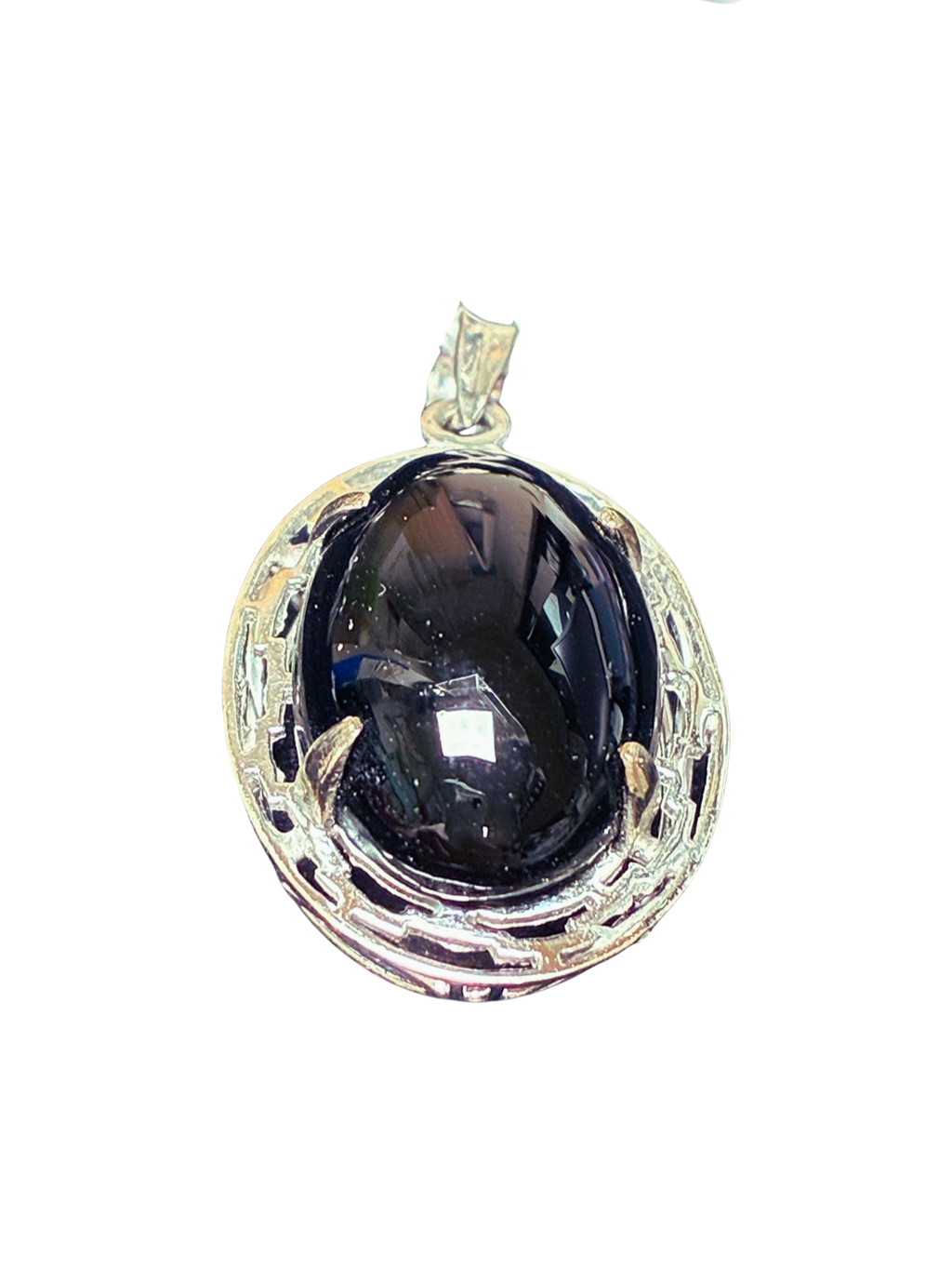 375WG Black Stone Pendant 4.0GM