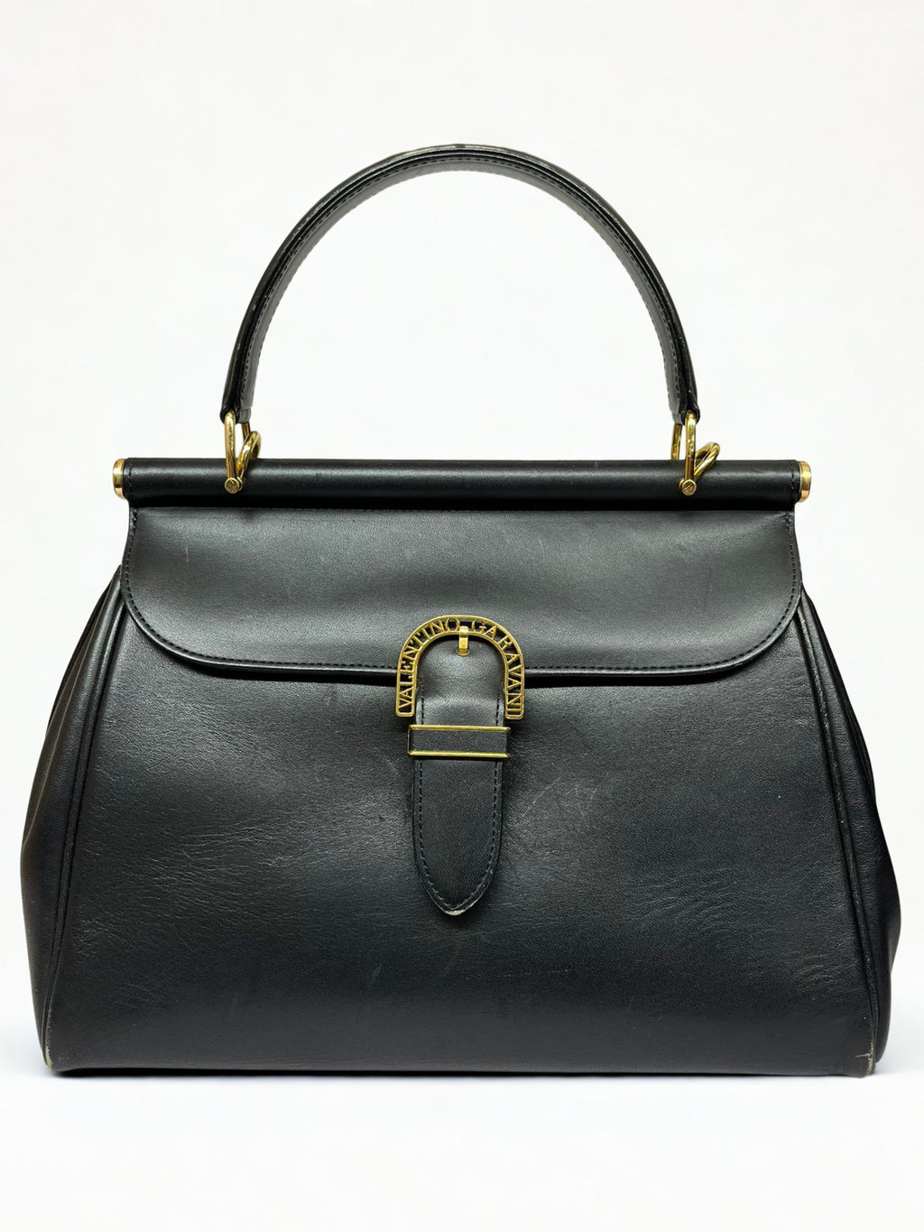 Vintage Valentino Garavani Top Handle Leather Handbag
