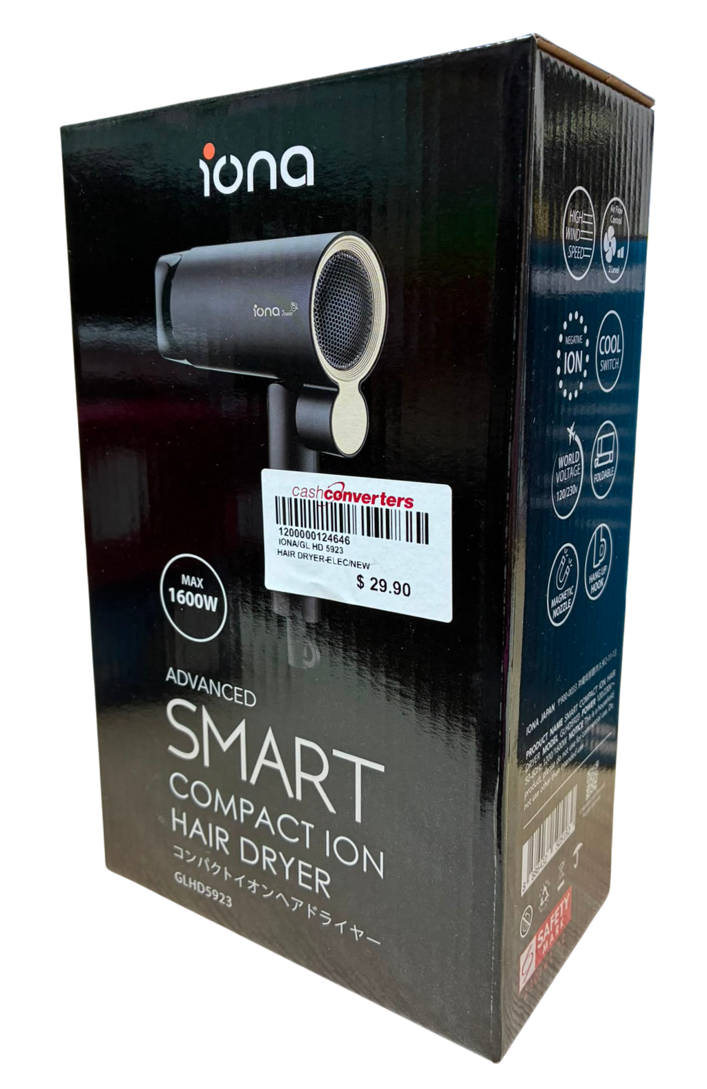 IONA 1600W Smart Compact ION Hair Dryer GLHD5923