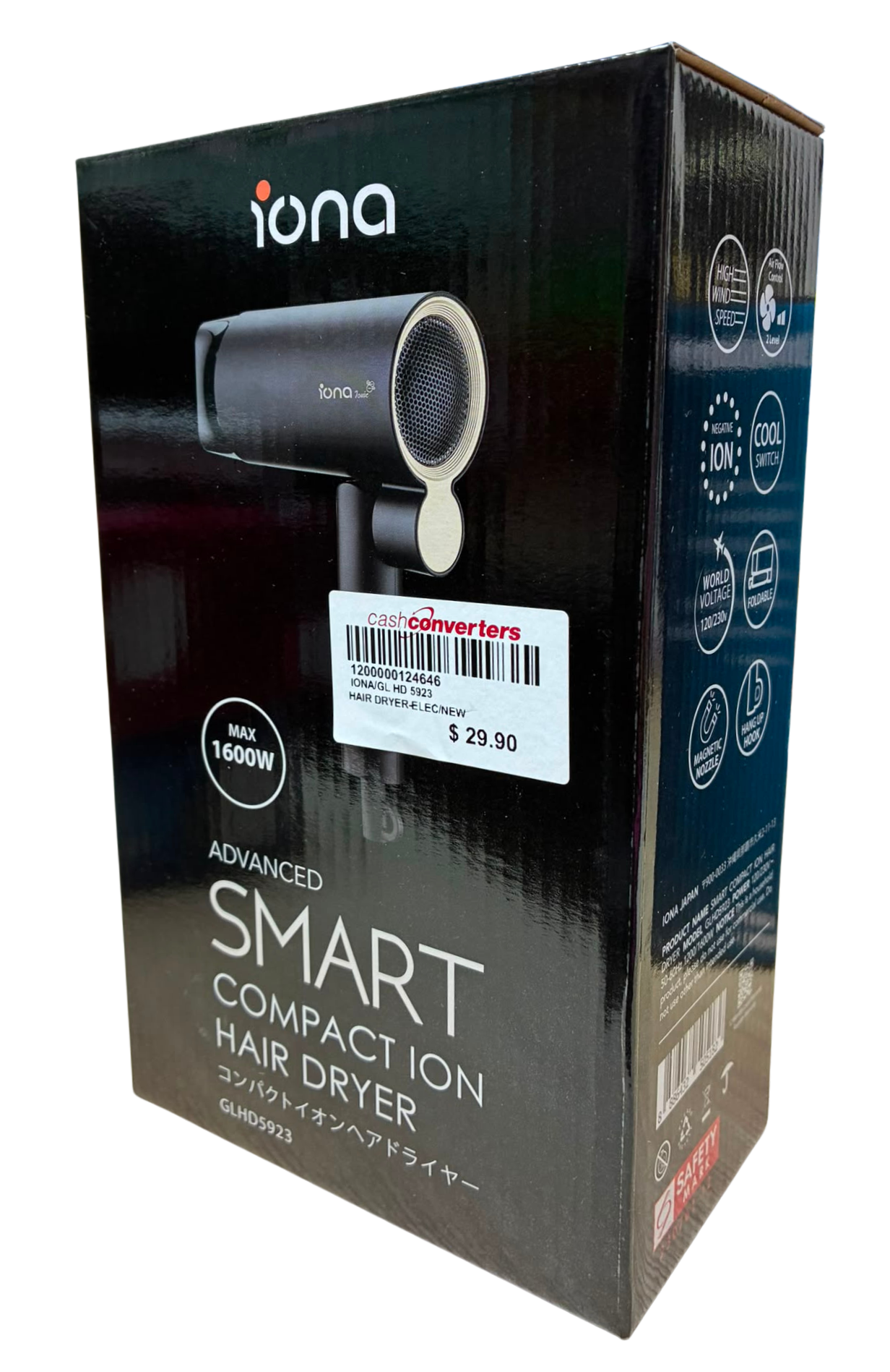 IONA 1600W Smart Compact ION Hair Dryer GLHD5923