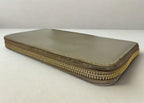 Prada Saffiano Metal Long Zip Around Wallet 1M0506 Grey