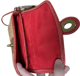 Coach Woven Straw Summertime Clutch Wristlet Bag