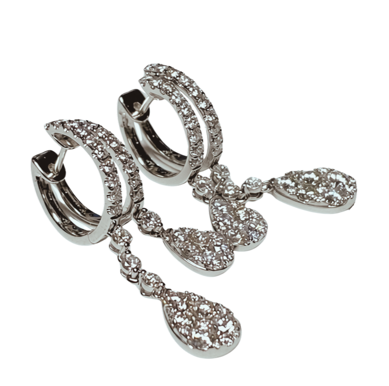 750WG Diamond Earrings 7.7G Main image