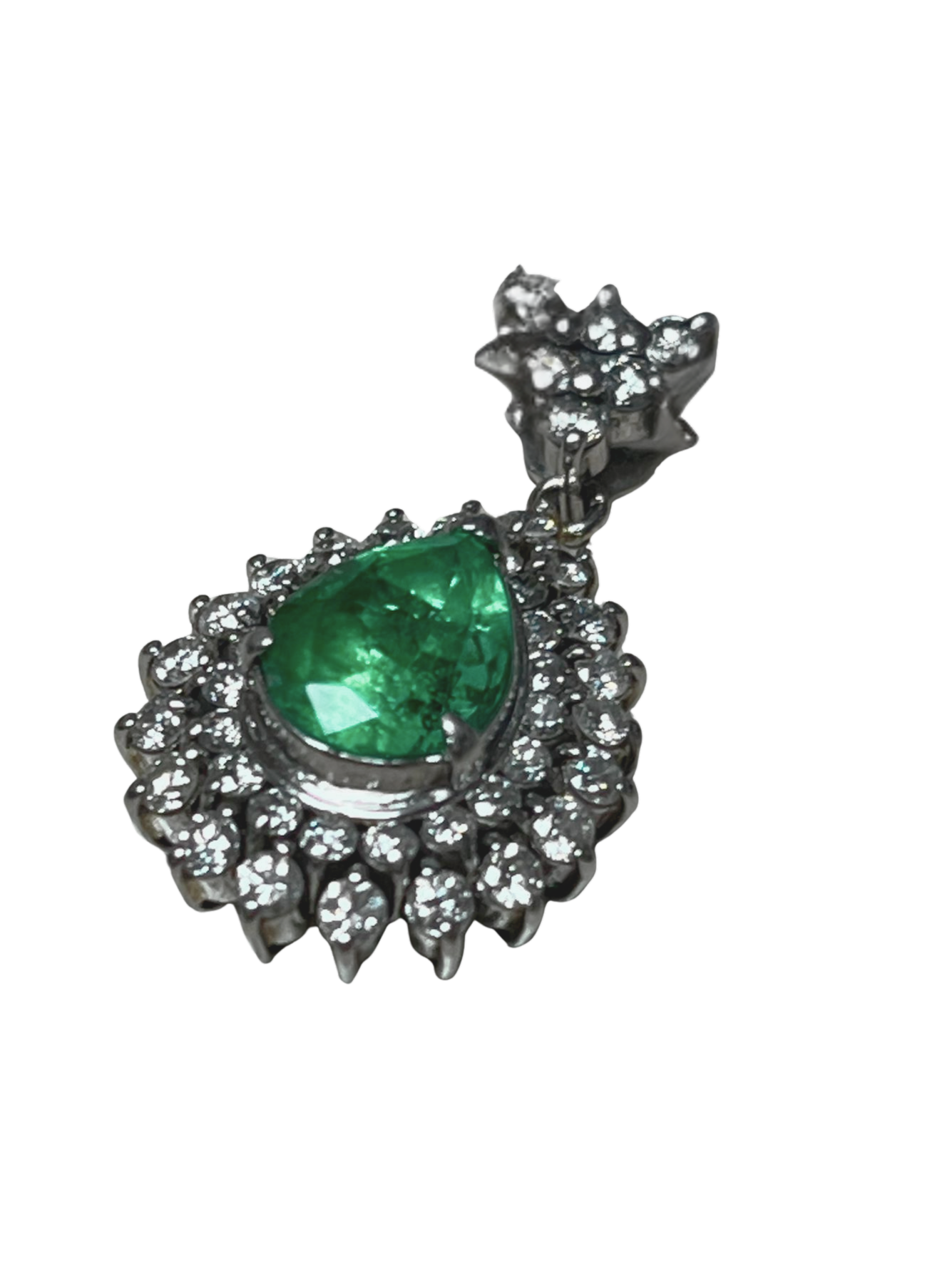 PT900 Emerald And Diamond Pendant 6.1G Secondary image