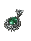PT900 Emerald And Diamond Pendant 6.1G