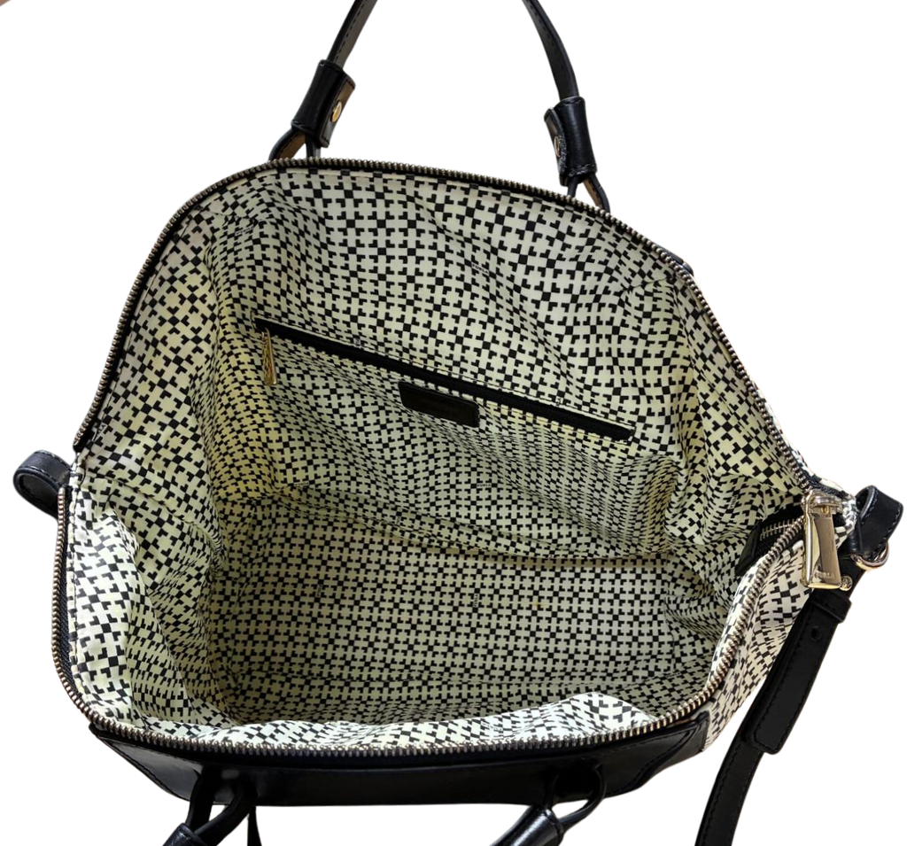 Printed Nylon Large Divided Satchel Tote