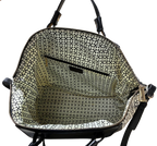 Printed Nylon Large Divided Satchel Tote