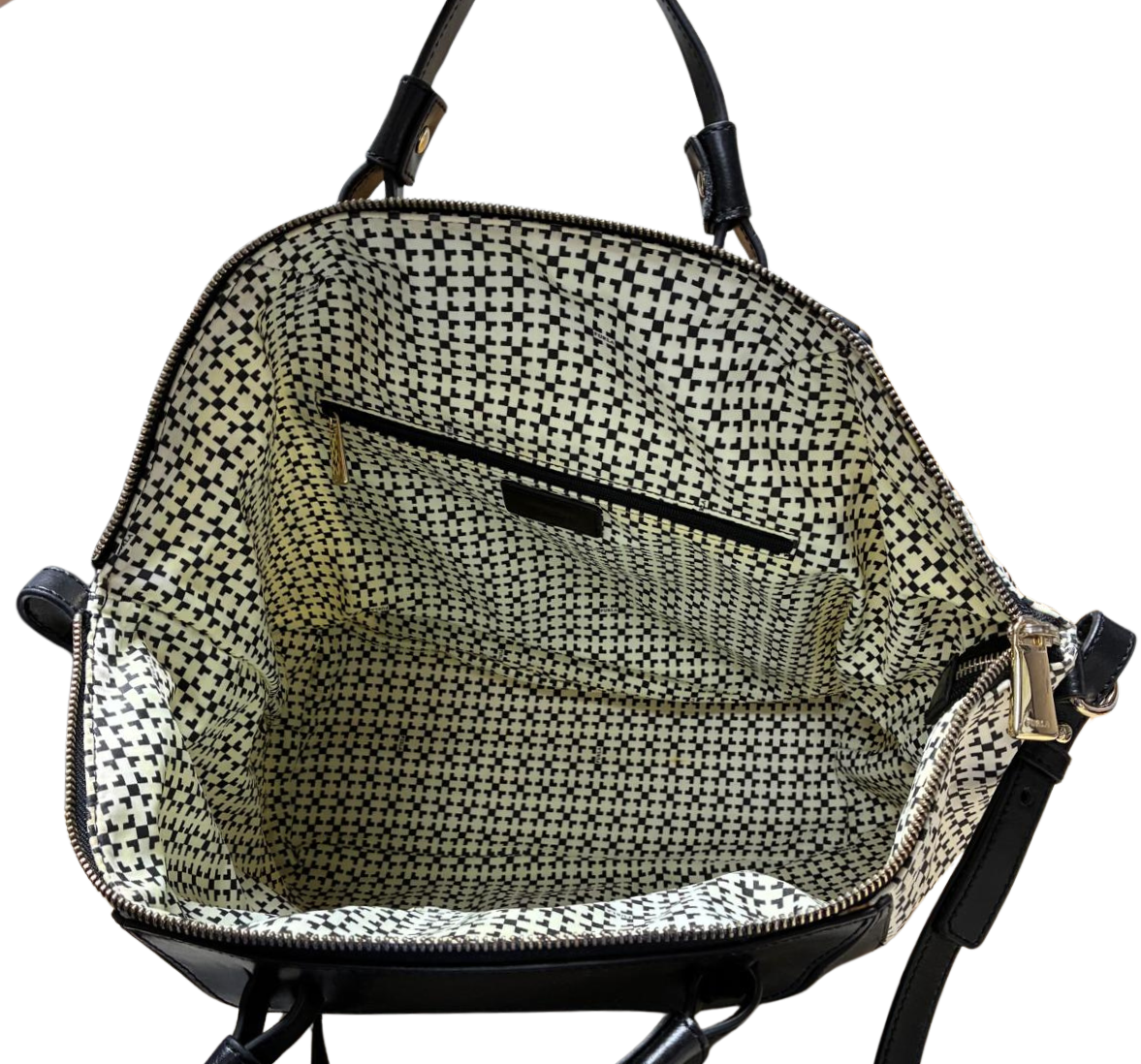 Printed Nylon Large Divided Satchel Tote