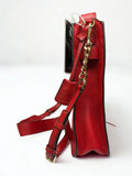 Michael Kors Hamilton Medium Leather Messenger Bag Burnt Red