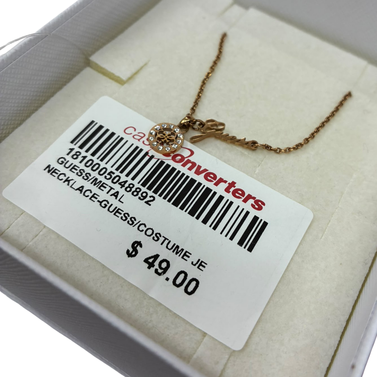 GUESS UBN79024 Steel Rose Gold Necklace