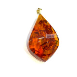 18KYG Amber Pendant