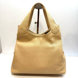 Kitamura Cream Leather Tote Bag