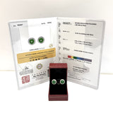 PT900/750WG Natural Jadeites (Type-A) & Diamond Earring