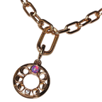 Pandora ME Link Chain Necklace Rose Gold With Pandora ME Lunar Phases Medallion Charm