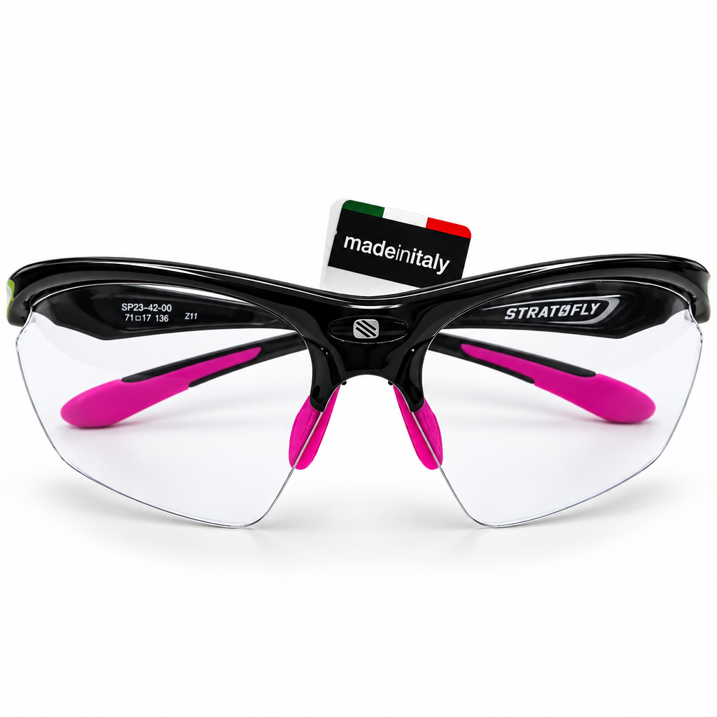 Rudy Project SP2373420000 Stratofly Sunglasses Black Gloss Pink Frame ImpactX Photochromic 2 Black Lenses