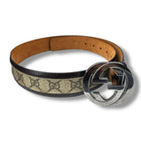 Gucci GG Supreme Belt Brown