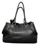 Prada Vitello Daino Tote Bag Black
