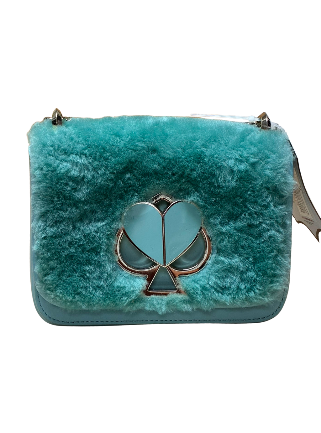 Kate Spade New York Nicola Faux Fur Shearling Twistlock Small Convertible Chain Shoulder Bag