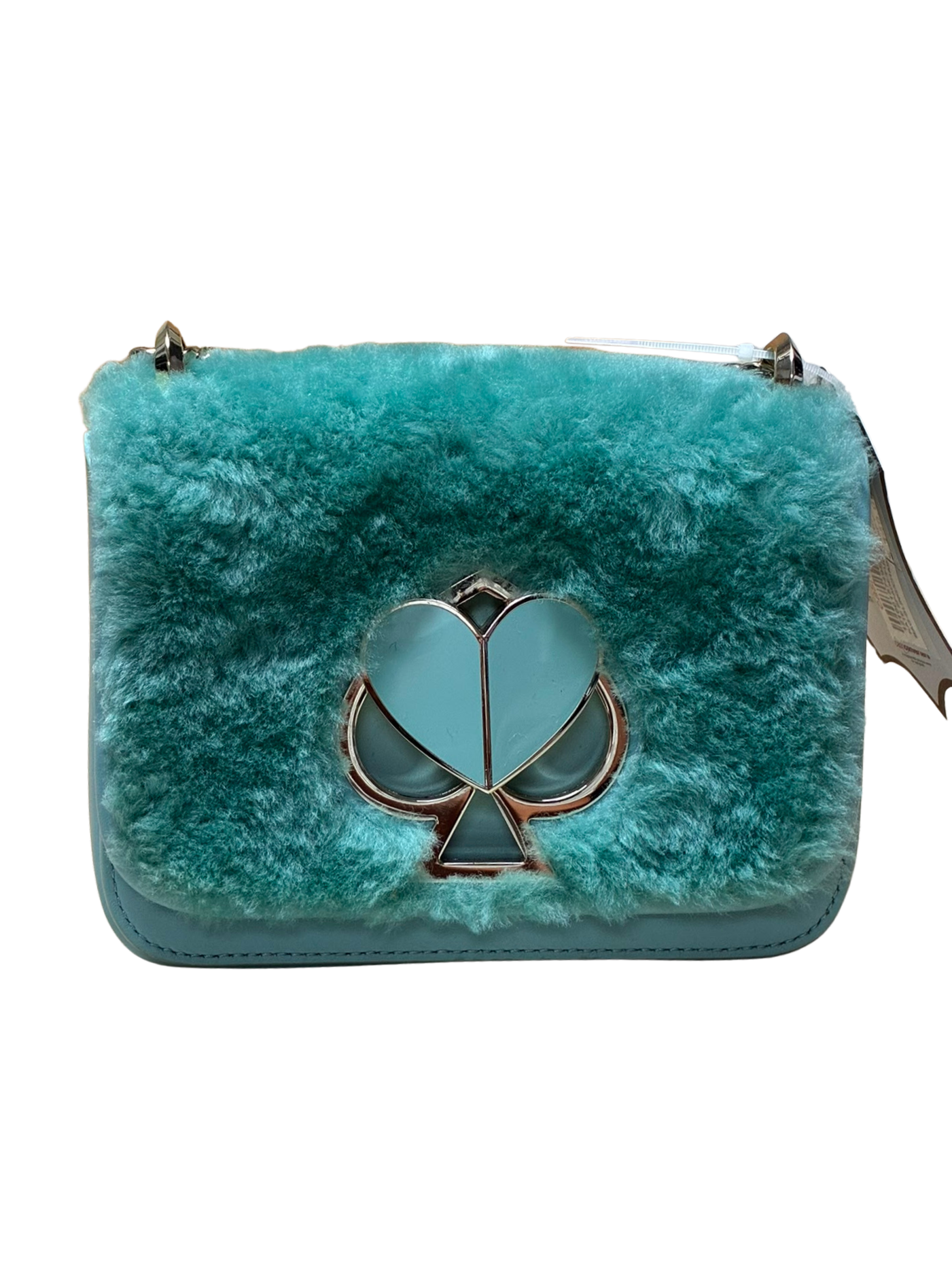 Kate Spade New York Nicola Faux Fur Shearling Twistlock Small Convertible Chain Shoulder Bag