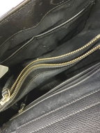 DKNY Black Saffiano Leather Bryant Park Front Pocket Satchel