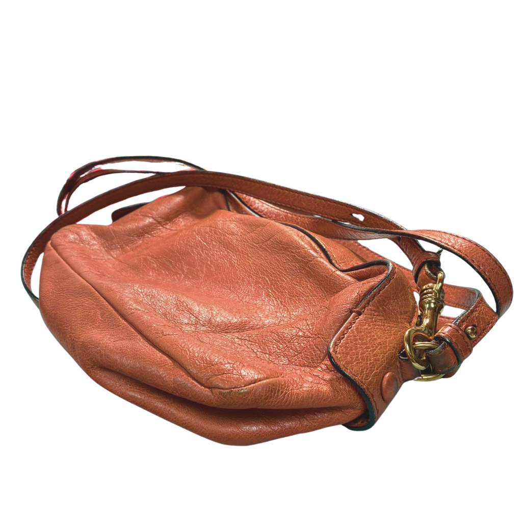 Chloe Shadow 2WAY Shoulder Bag Orange Leather