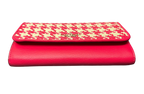 Kate Spade Darcy Chain Wallet Crossbody Pink Houndstooth