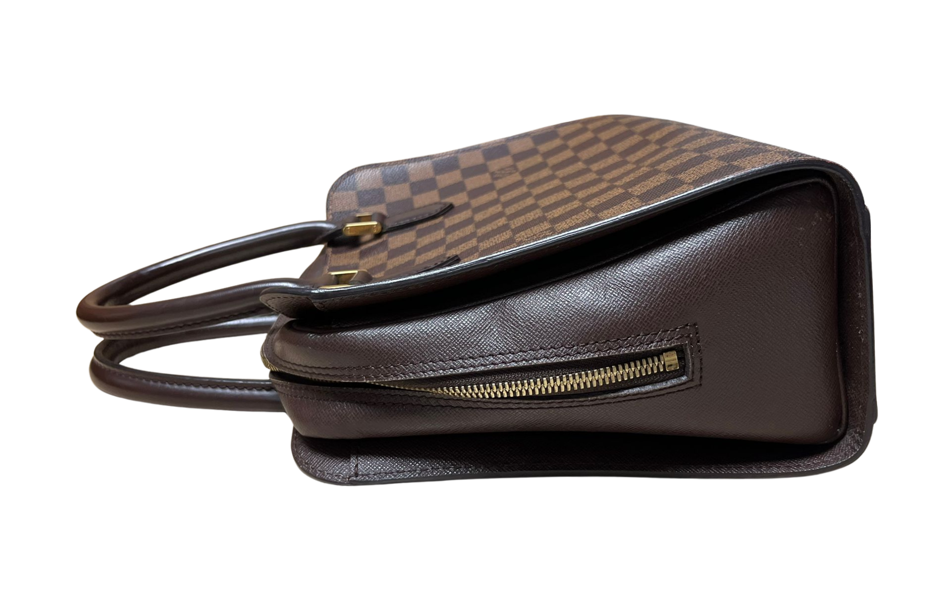 Louis Vuitton Triana Handbag Damier Ebene Canvas
