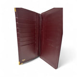 Cartier Burgundy Leather Bi-fold Wallet