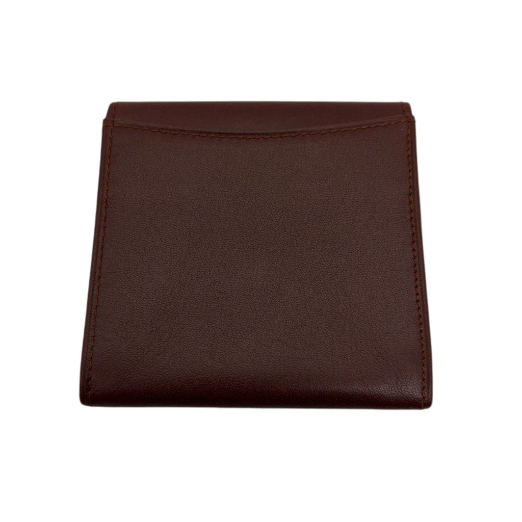 Cartier Burgundy Leather Coin Pouch, Square